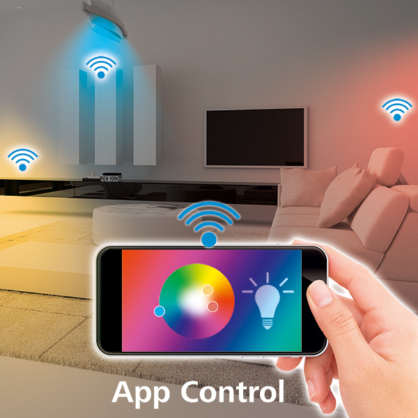 Hama Lampadina Wi-Fi LED − E27, 10W, RGBImmagine